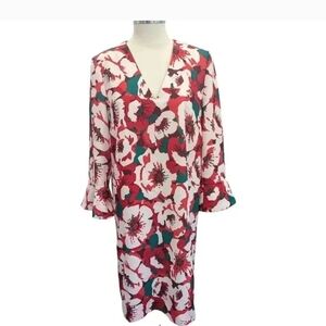 Draper James Red and White Floral Kimono Robe